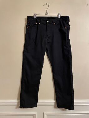 Levi's Men's Black Straight Jeans with Copper Rivets size 36/30
